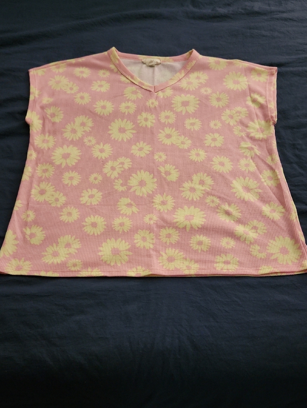 Women's Pink Floral Muscle Tee